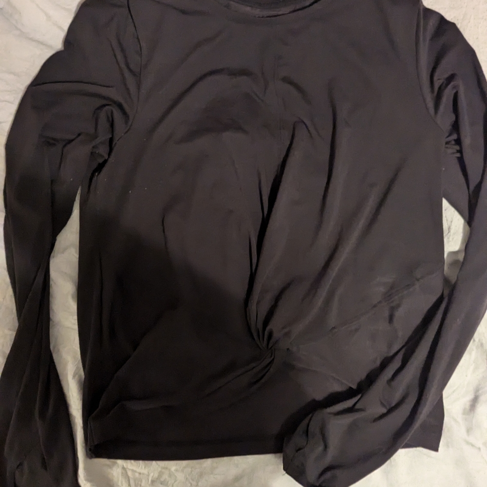Athleta black Long Sleeve Twist Top